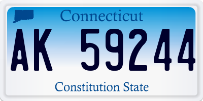 CT license plate AK59244