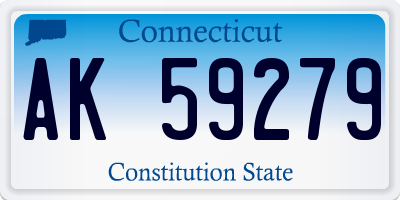 CT license plate AK59279