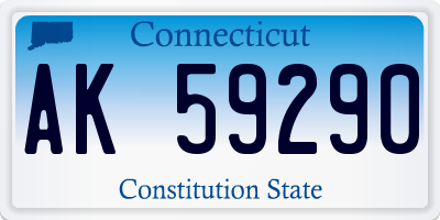 CT license plate AK59290