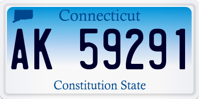 CT license plate AK59291