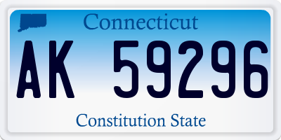 CT license plate AK59296