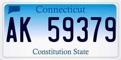 CT license plate AK59379