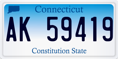 CT license plate AK59419