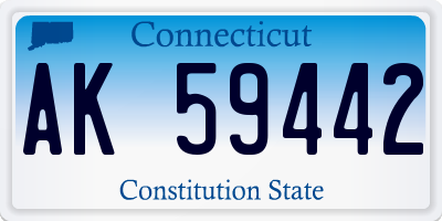CT license plate AK59442