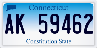 CT license plate AK59462