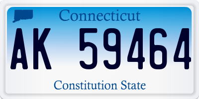 CT license plate AK59464