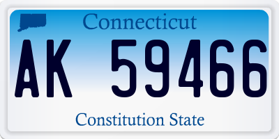 CT license plate AK59466