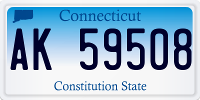 CT license plate AK59508