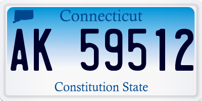 CT license plate AK59512