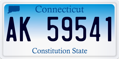 CT license plate AK59541