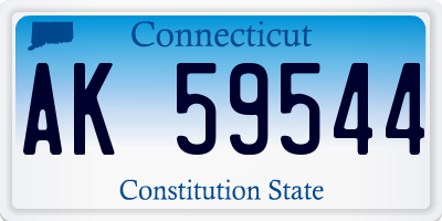 CT license plate AK59544