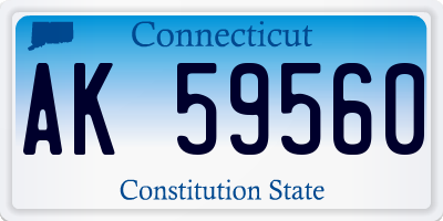 CT license plate AK59560