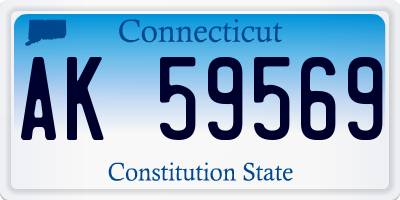 CT license plate AK59569