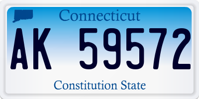 CT license plate AK59572