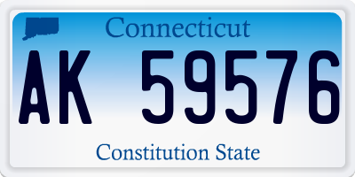 CT license plate AK59576