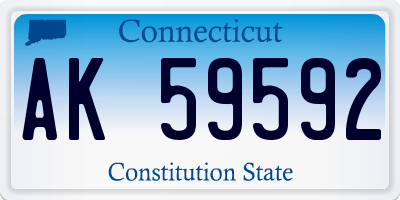 CT license plate AK59592