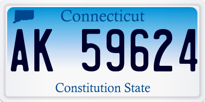 CT license plate AK59624
