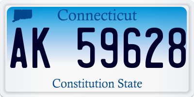 CT license plate AK59628
