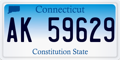 CT license plate AK59629