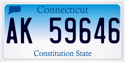 CT license plate AK59646