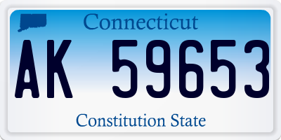 CT license plate AK59653