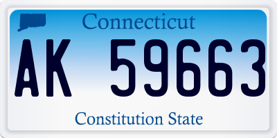 CT license plate AK59663