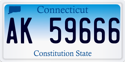CT license plate AK59666