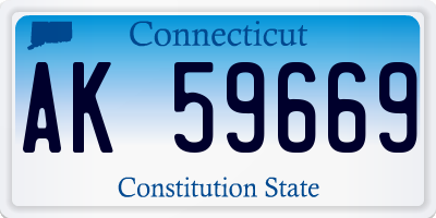 CT license plate AK59669