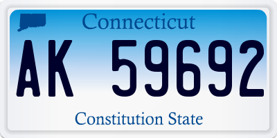 CT license plate AK59692