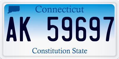 CT license plate AK59697
