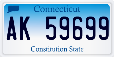 CT license plate AK59699