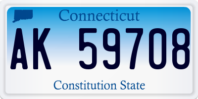 CT license plate AK59708