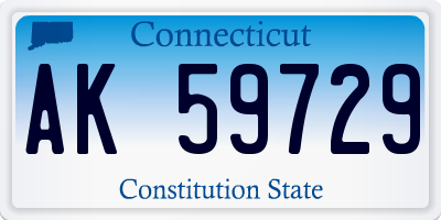 CT license plate AK59729