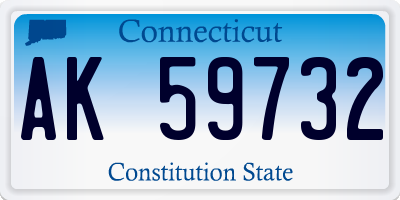 CT license plate AK59732