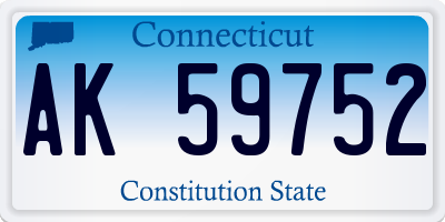 CT license plate AK59752
