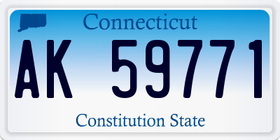 CT license plate AK59771