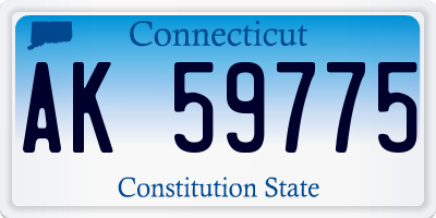 CT license plate AK59775