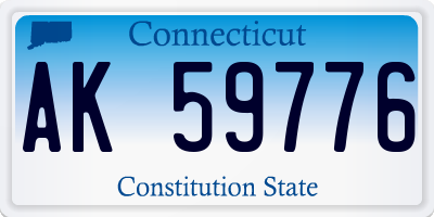 CT license plate AK59776