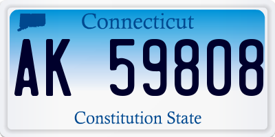 CT license plate AK59808