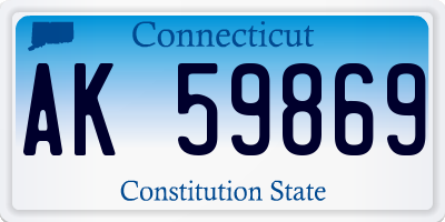 CT license plate AK59869
