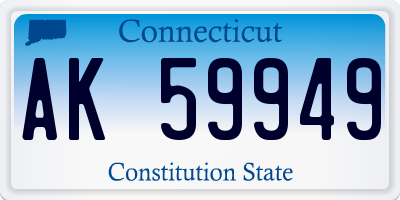 CT license plate AK59949