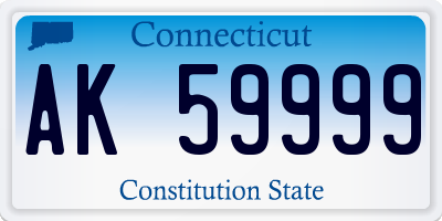 CT license plate AK59999
