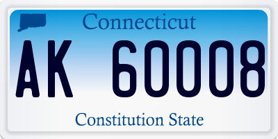 CT license plate AK60008