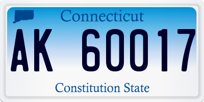 CT license plate AK60017