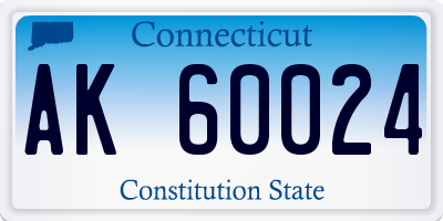 CT license plate AK60024