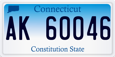 CT license plate AK60046