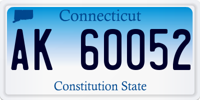 CT license plate AK60052