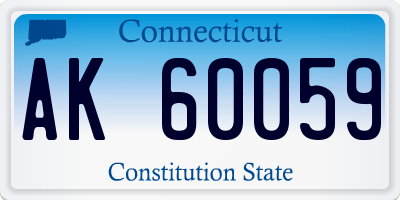 CT license plate AK60059