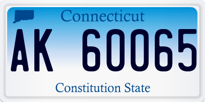 CT license plate AK60065