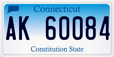 CT license plate AK60084